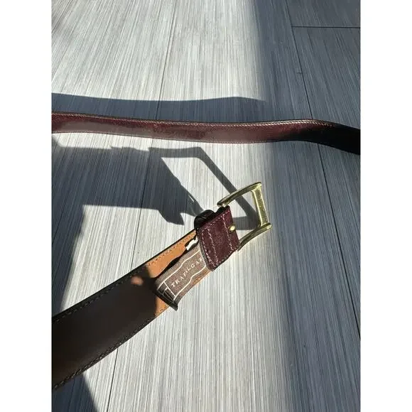 Trafalgar Brown Adjustable Handmade Dress Belt for Men Brass Buckle